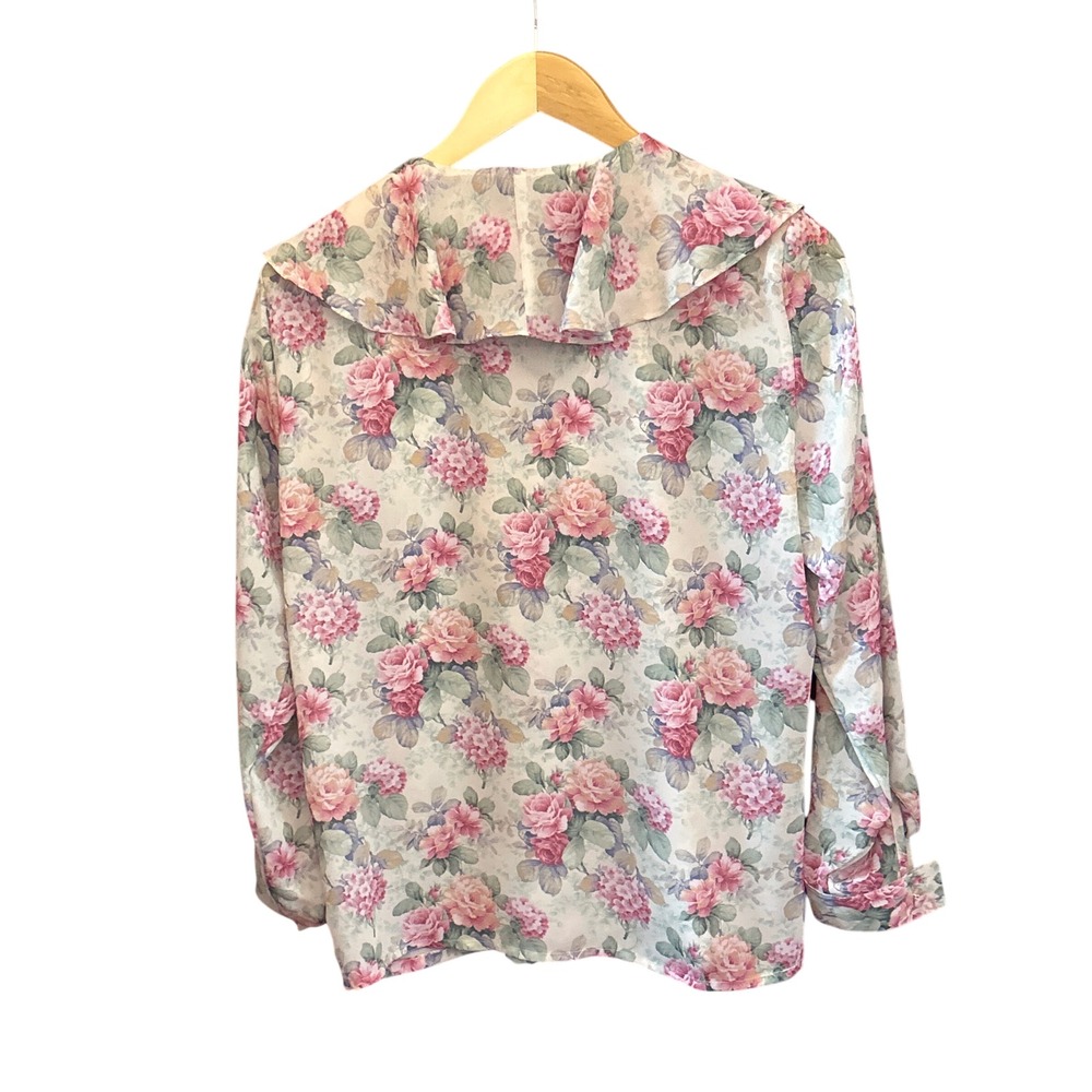 Vintage 90's Style Petite Sophisticate Blouse Cottagecore Grandmacore Romantic - Picture 3 of 3